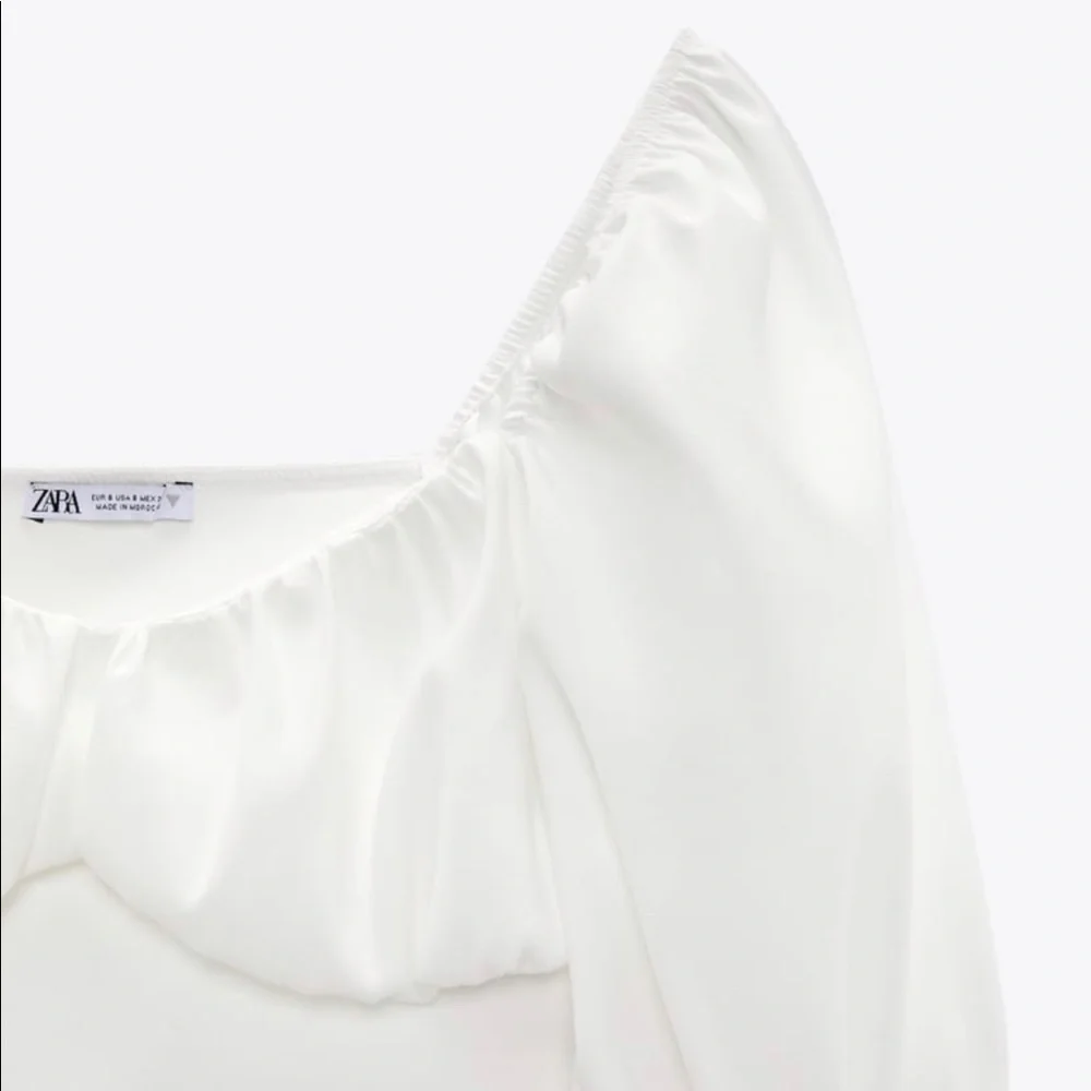 ZARA Top With Voluminous Sleeves